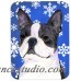 The Holiday Aisle Ashlynn Boston Terrier Glass Cutting Board HDAY2419